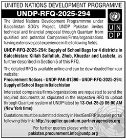 United Nations Development Program Tender Notice